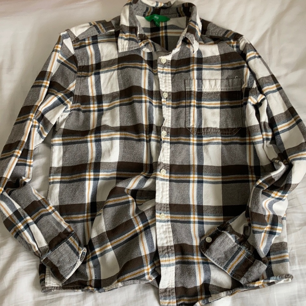 DIP flannel long sleeve shirt, MEDIUM